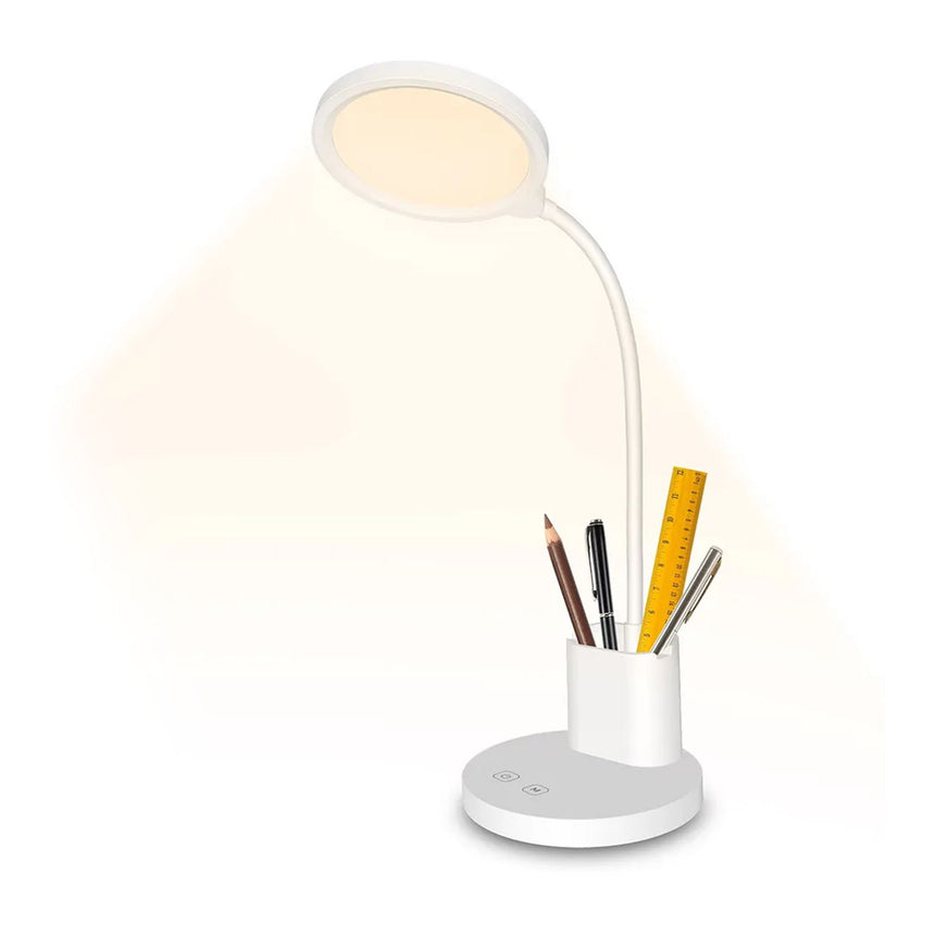 GOMINIMO Desk Lamp With Pen And Phone Holder (White)