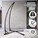 NOVEDEN Hammock Chair Stand for Hanging Air Porch Swing Chair (Black)