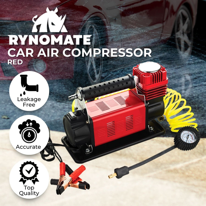 RYNOMATE 540W Car Air Compressor for Car Tires (Red)