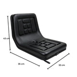 RYNOMATE Universal Tractor Seat with Easy Seat Adjustment (Black)