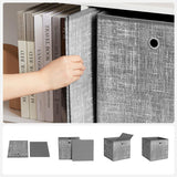 SONGMICS Storage Boxes 6 packs Non-Woven Fabric Grey