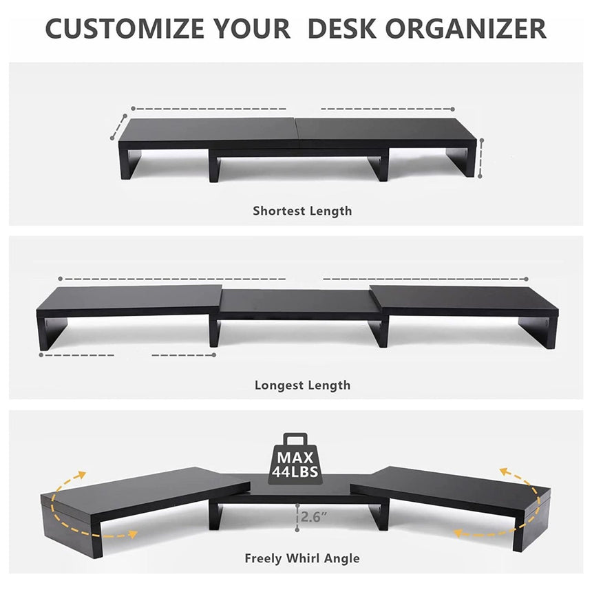 VOCTUS 3 Shelf Monitor Stand Angle Adjustable