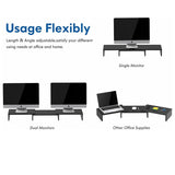 VOCTUS 3 Shelf Monitor Stand Angle Adjustable