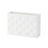 [6-PACK] INOMATA Japan Magnet Items Storage Basket 14*4.8*9.5cm White