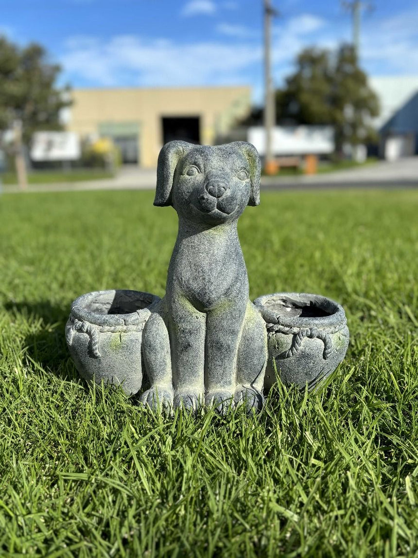 Dog with pots Planter