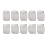 10x 250g Plastic Honey Jars + Lids - Square Clear Food Grade Packaging Containers