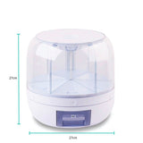 6 Grid Rotating Food Grain Dispenser 7.2L - Large Compartment Storage Container