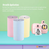 Social Hike 3 Pack Thermal Paper Camera Rolls Colour - Instant Print Refill