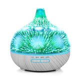 400ml Essential Oil Aroma Diffuser and Remote - 3D Glass Aromatherapy Humidifier