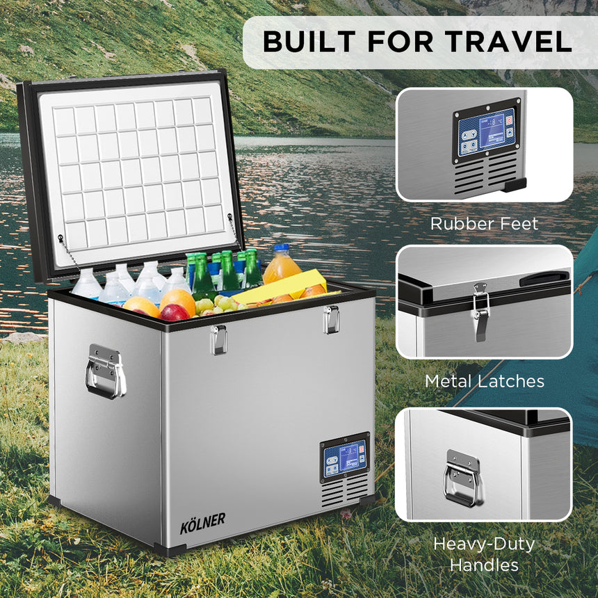 Kolner 95l Portable Fridge Chest Freezer With Lcd Panel - Rv Vehicle Camping Refrigerator