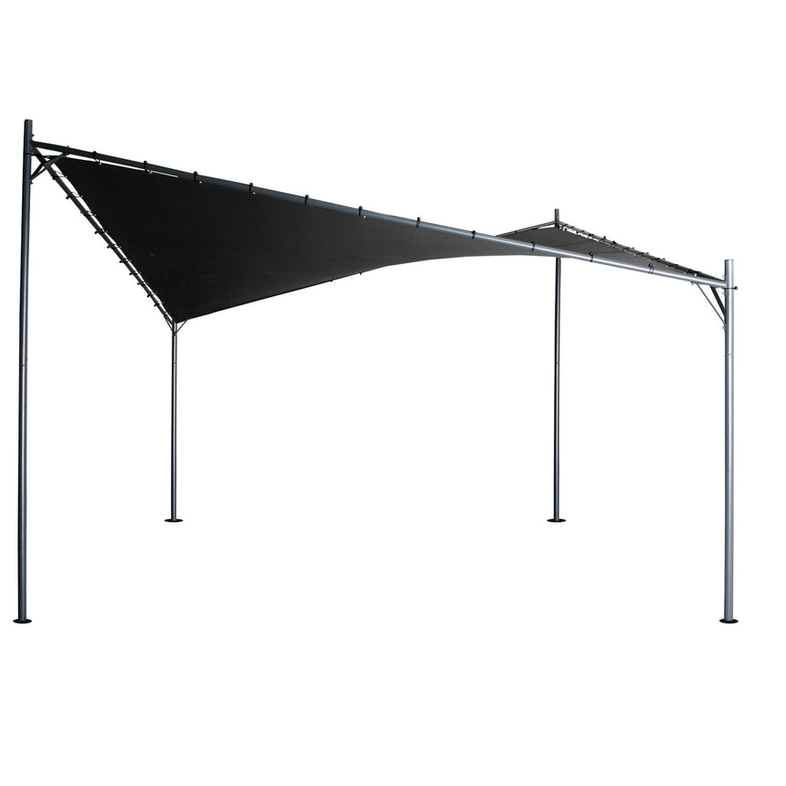 Wallaroo 3x3m Butterfly Steel Gazebo - Charcoal