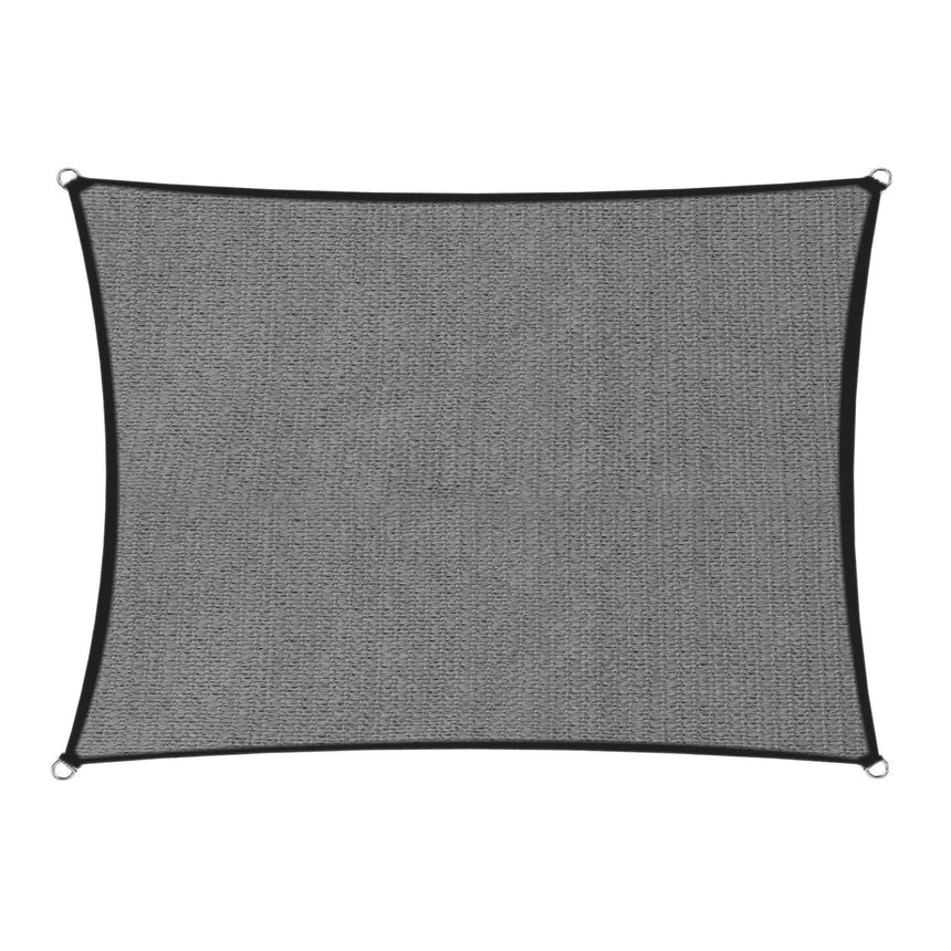 Wallaroo 280gsm Outdoor Sun Shade Sail Canopy Grey - 4m X 6m