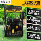 Kolner Lt-12a 7hp 2200psi Petrol Engine High Pressure Washer 7.5lpm