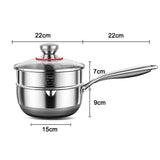 Premium 316 Stainless Steel Non-Stick 22cm Milk Pot with Double-Sided Honeycomb Design