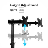 Monitor Stand Arm Dual HD LED TV Freestanding Mount Holder 2 Arm Display Desk Bracket