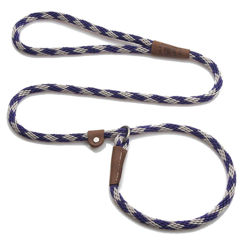 Mendota British Style Slip Leash - Length 1/2in x 4ft(13mm x 1.2m) - Diamond - Amethyst