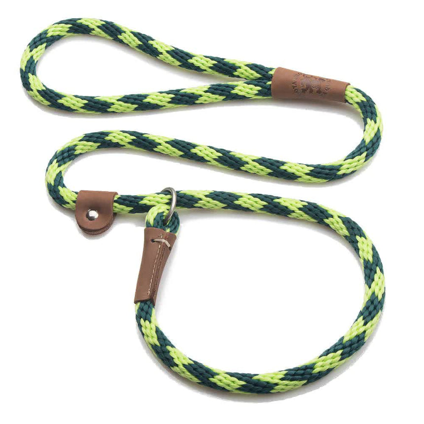 Mendota British Style Slip Leash - Length 1/2in x 4ft(13mm x 1.2m) - Diamond - Jade