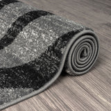 Adore Geometric Textural Rug - Grey - 120x170