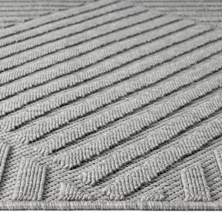 Alpha Outdoor Rug - Light Grey - 200x290