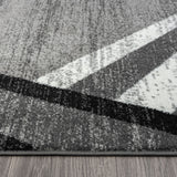 Adore Geometric Textural Rug - Grey - 240x330