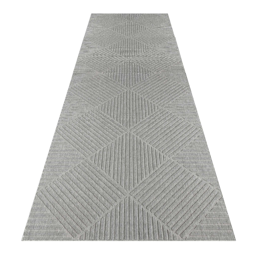 Alpha Outdoor Rug - Light Grey - 80x300