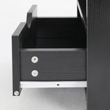 2X Bedside Table Side Storage Cabinet Nightstand Bedroom 1 Drawer 2 Shelf LARK BLACK