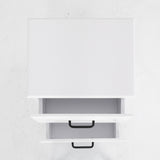 Bedside Table Side Storage Cabinet Nightstand Bedroom 2 Drawer KEVA WHITE