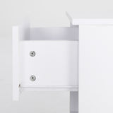 Bedside Table Side Storage Cabinet Nightstand Bedroom 1 Drawer 1 Shelf ELLA - WHITE