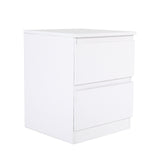 Bedside Table Side Storage Cabinet Nightstand Bedroom 2 Drawer JOSS WHITE