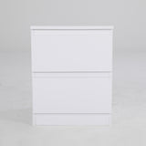 Bedside Table Side Storage Cabinet Nightstand Bedroom 2 Drawer JOSS WHITE