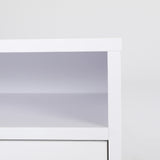 Bedside Table Side Storage Cabinet Nightstand Bedroom 2 Drawer ANYA - WHITE