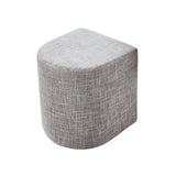 Ottoman Stool Linen Fabric Footstool Foot Rest Pouffe Pouf Seat - Dark Grey