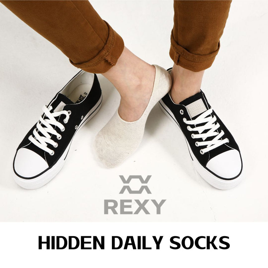 10X Rexy Daily No Show Ankle Socks Large Non-Slip Breathable MULTI COLOUR