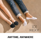 15X Rexy Daily No Show Ankle Socks Large Non-Slip Breathable MULTI COLOUR