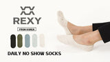 15X Small Daily No Show Sock - MULTI COLOUR	5X Rexy Daily No Show Ankle Socks Small Non-Slip Breath