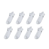 8X Rexy Seamless Sport Sneakers Socks Large Non-Slip Heel Tab WHITE