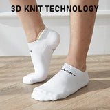 8X Rexy Seamless Sport Sneakers Socks Large Non-Slip Heel Tab WHITE