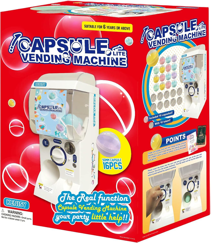 Gachapon Capsule Toy Vending Machine Lite Mini Collectible Gacha Dispenser Stackable WHITE