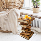 Side Table, corner Stool, Plant Stand Raintree Wood Natural Finish-Book