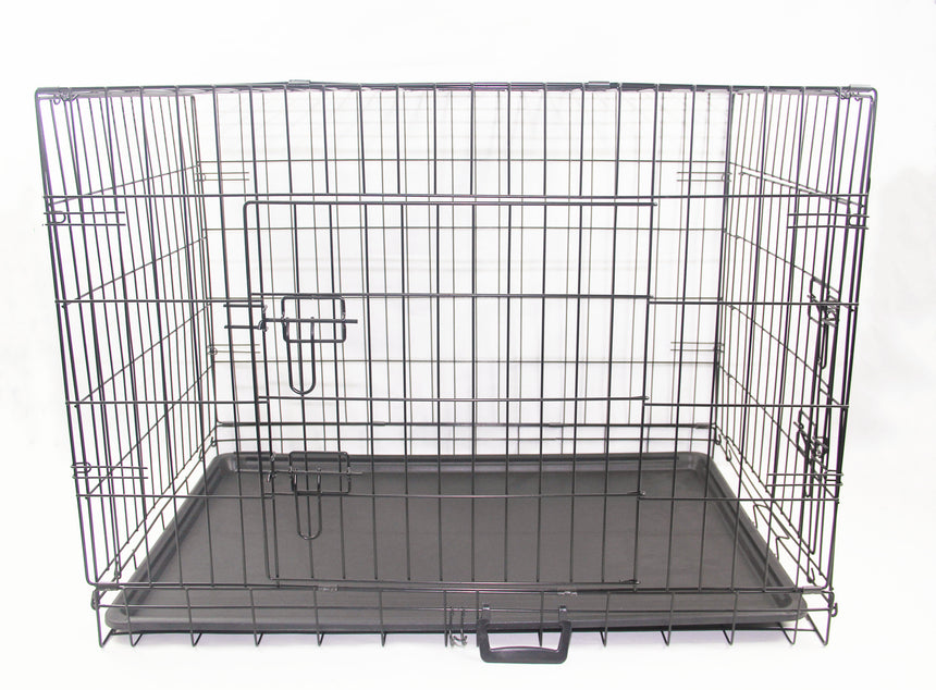 YES4PETS 42' Portable Foldable Dog Cat Rabbit Collapsible Crate Pet Cage with Cover Mat