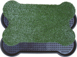 YES4PETS Dog Puppy Toilet Grass Potty Training Mat Loo Pad Bone Shape Indoor with 3 grass