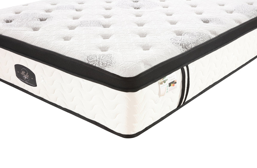 Chiro 7 Zone Latex Euro Top 35cm Pocket Spring Mattress - Double Size