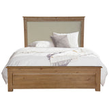 Jade 4pc Queen Bed Suite Bedside Tallboy Bedroom Furniture Package - Natural