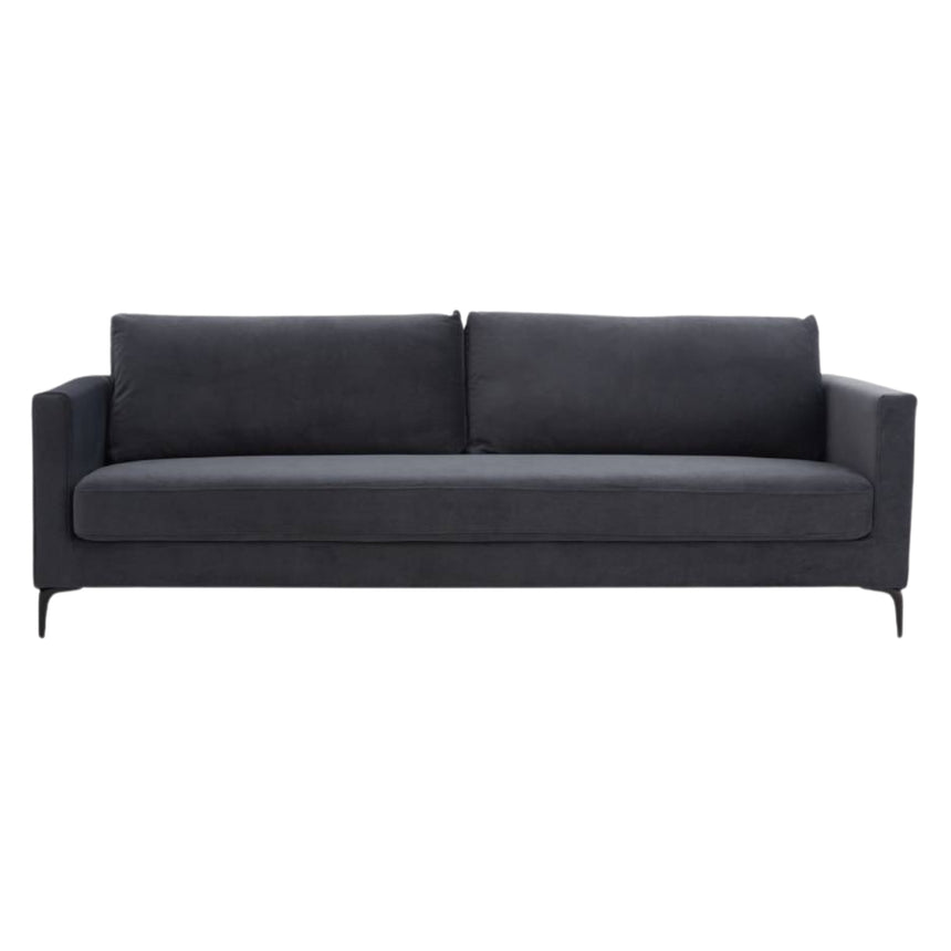 McKinley  4 Seater Sofa Fabric Uplholstered Lounge Couch Charcoal