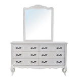 Alice 4pc Set 2 Bedside Dresser Mirror Storage Cabinet Table Distressed White