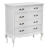 Alice 3pc Set 2 Bedside Tallboy Storage Cabinet Side End Table Distressed White