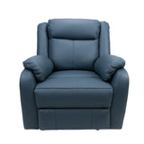 Bella 3+1+1 Seater Electric Recliner Genuine Leather Upholstered Lounge - Blue