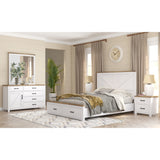 Grandy Bedside Tables 2 Drawers Storage Cabinet End Nightstand Table White Brown