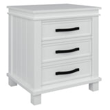 Lily Bedside Tables 3 Drawers Storage Cabinet Nightstand - White