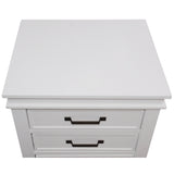 Lily Set of 2 Bedside Tables 3 Drawers Storage Cabinet Nightstand - White